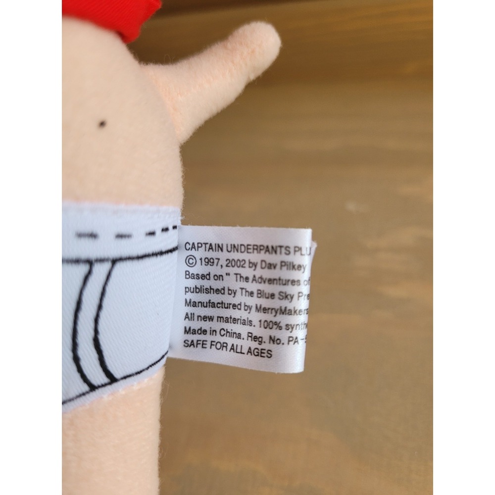 Captain Underpants Plush Stuffed Figure Toy with Cape 2002 Dav Pilkey - Picture 3 of 3